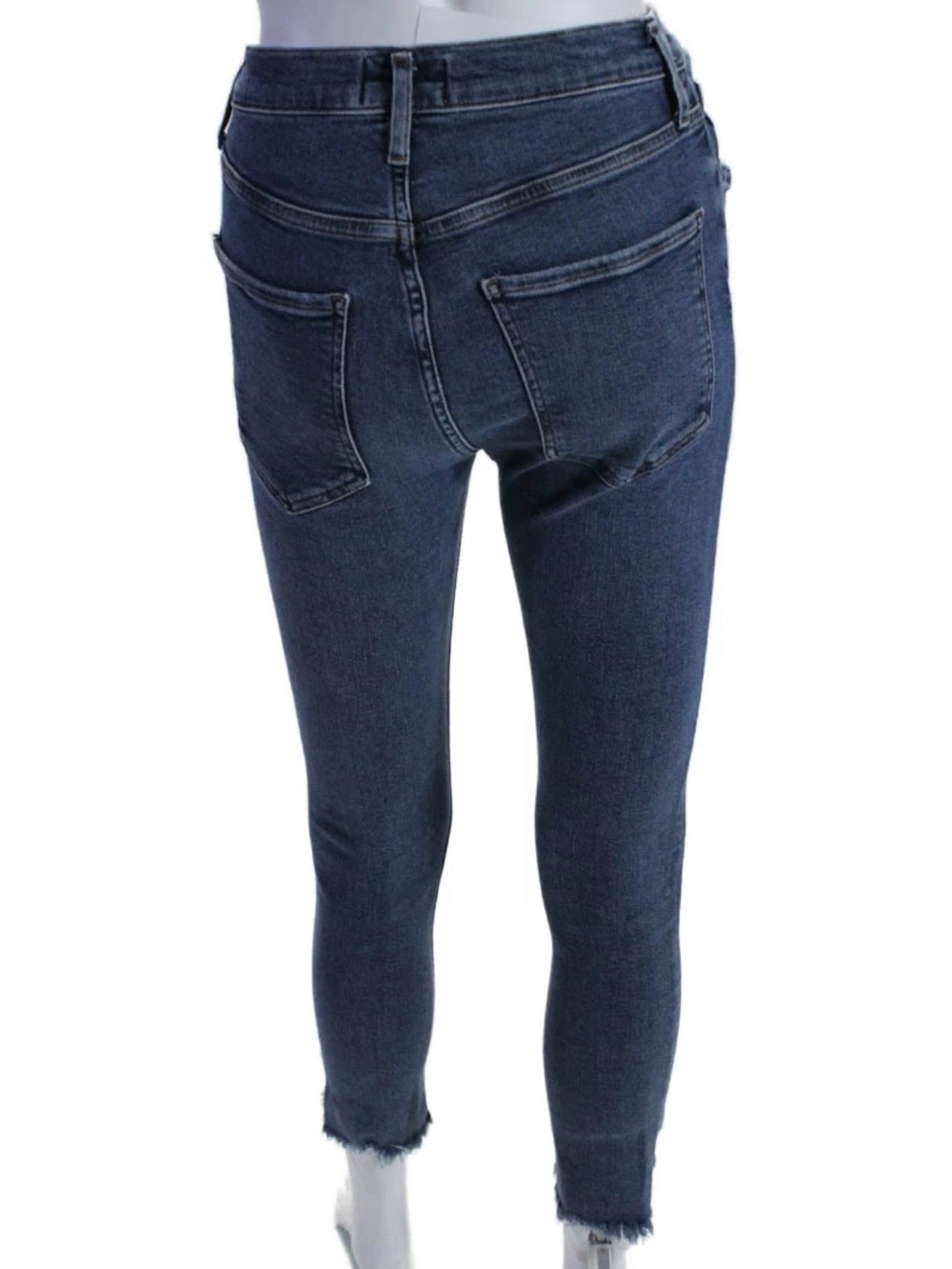 Agolde Sophie Skinny Blue Jeans with Raw Hem Size 26 - Picture 5 of 7